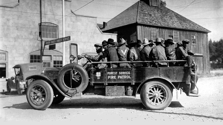 Historical photo of Forestry Service Fire Patrol